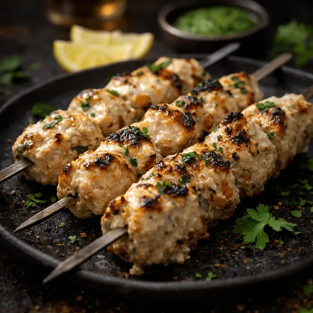 Cremige Malai-Kababs mit Butter verfeinert