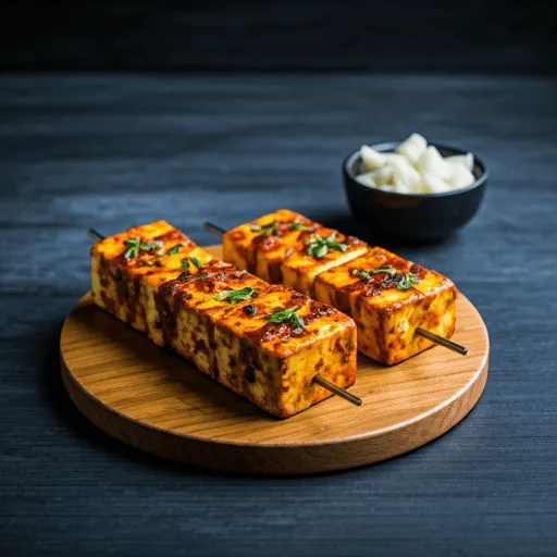 Malai Paneer Kabab mit zarten Röstaromen