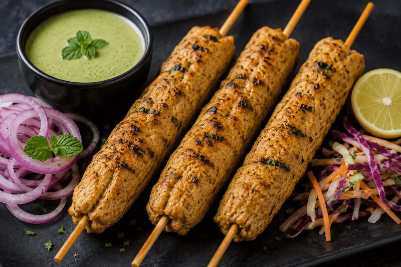 Soja-Seekh-Kabab, die vegetarische Variante des Klassikers