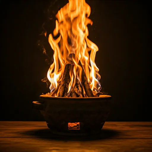 Tandoor-Feuer hinter dem Grill